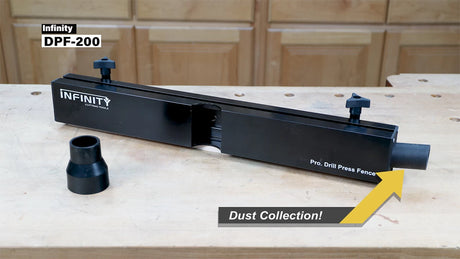 Dust-Collecting Professional Drill Press Package Keeps Things Clean and Visible!